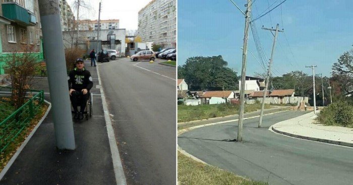 Дорожники собственным опытом доказывают строителям свою криворукость. Часть 1: столбы