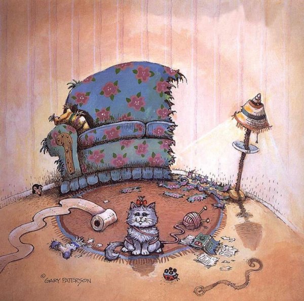 Гэри Паттерсон и его забавные кошки Гэри Паттерсон и его забавные кошки