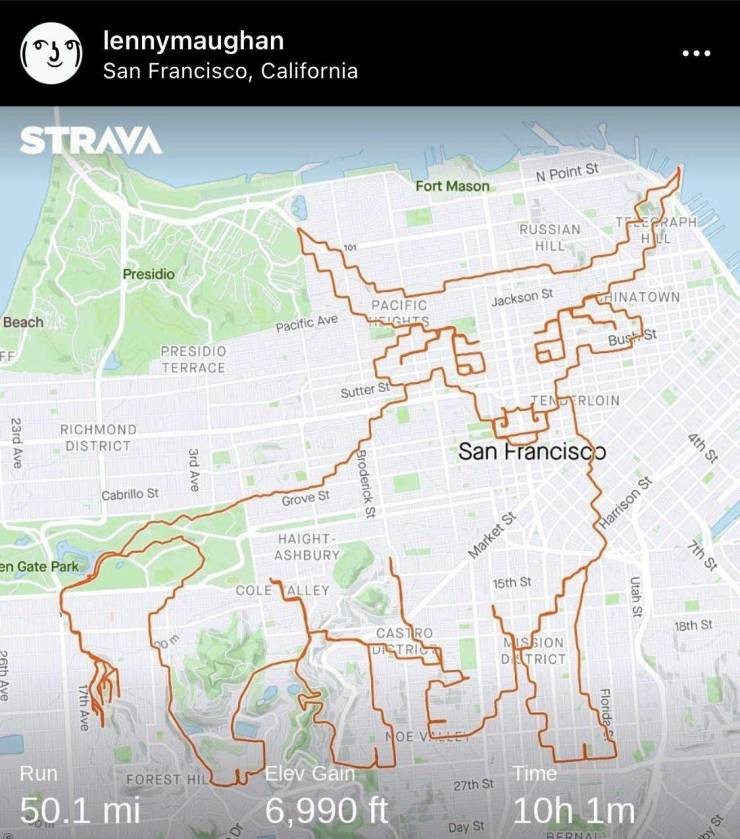 37. Художник и бегун Ленни Моэн использует улицы города в качестве холста 37. Художник и бегун Ленни Моэн использует улицы города в качестве холста