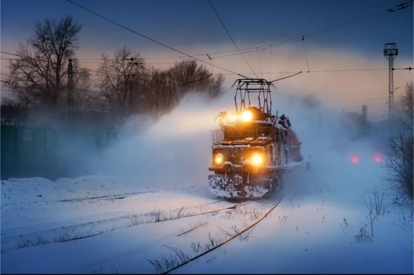 Зимнее железнодорожье