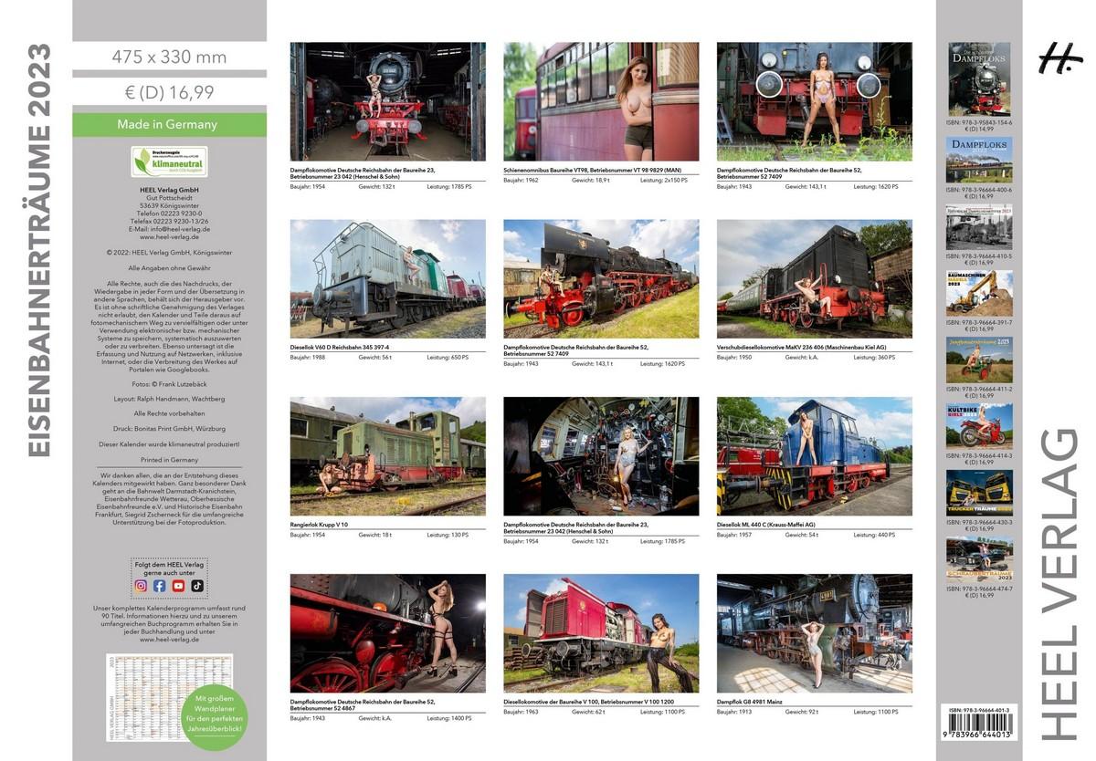 Девушки и поезда в календаре Eisenbahner-Träume 2023