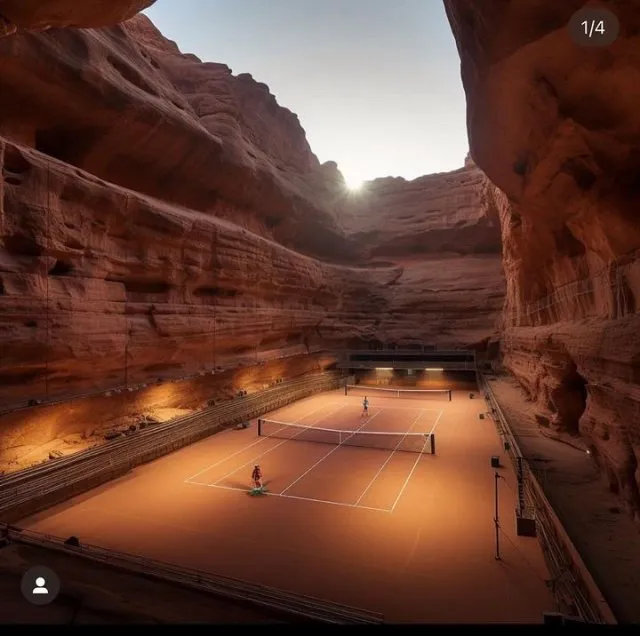В Саудовской Аравии представили проект корта в каменной породе