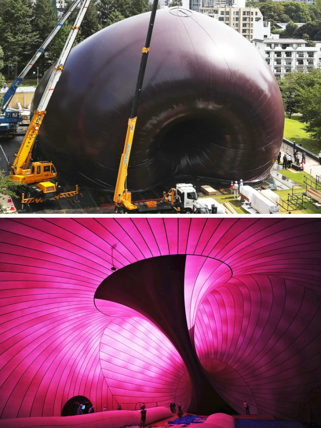 Это надувной концертный зал на 500 человек, который можно перевозить с места на место