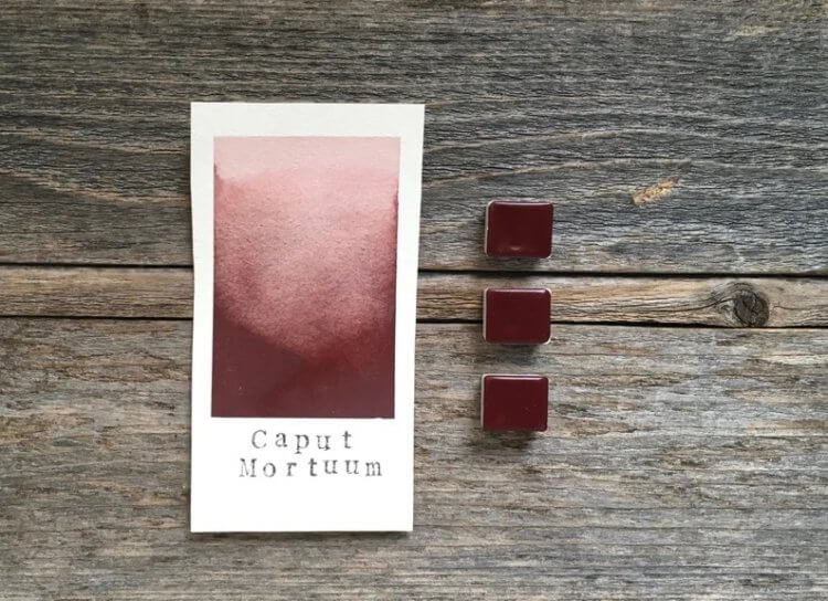 Капут мортуум или голова мертвеца. Цвет Капут мортуум. Источник изображения: etsy.com. Капут мортуум или голова мертвеца. Цвет Капут мортуум. Источник изображения: etsy.com. Фото.