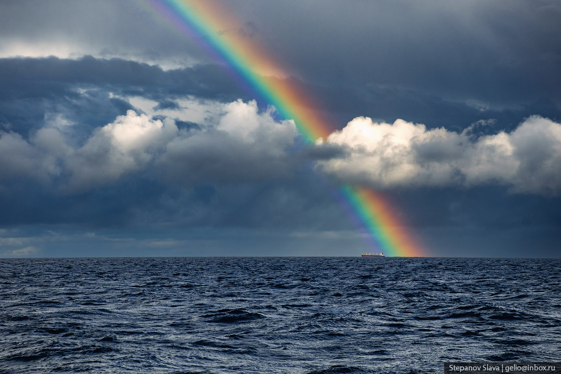 парусник мир, радуга