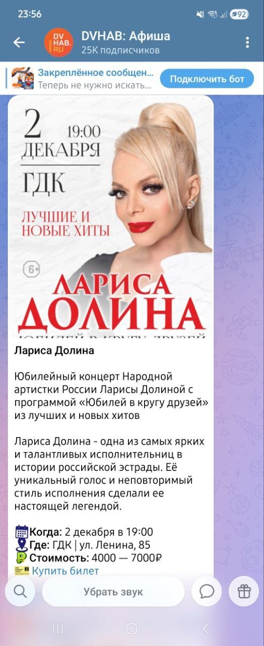 Комментарии в чате концерту Долиной⁠⁠