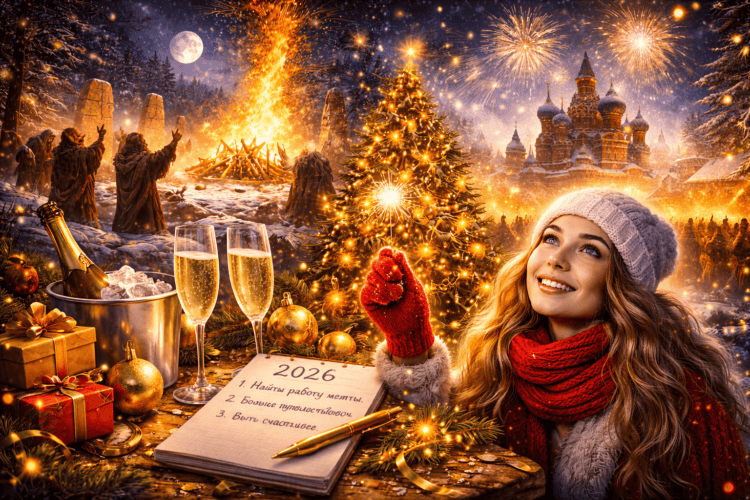 Почему главным моментом стала ночь 31 декабря. Вот так перемешались, видоизменились традиции перехода от одного года/рубежа к другому. Фото.
