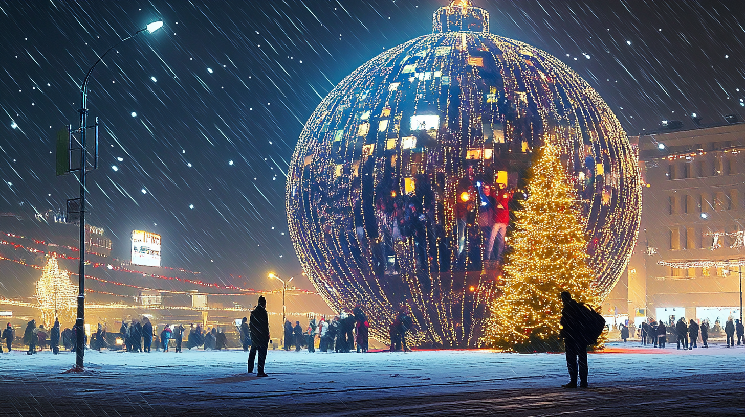 Самый большой елочный шар