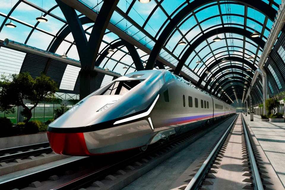 И сам поезд (на изображении - его макет), и вся инфраструктура для ВСМ будут построены в России. Фото: Елена ПЕТРОВА