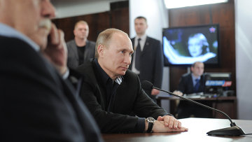 Владимир Путин посетил свой избирательный штаб